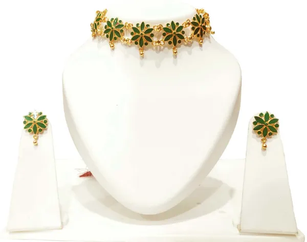 Assamese_Traditional_Gold_Plated_Black_Colour_Golpata_Necklace_Set_For_Women